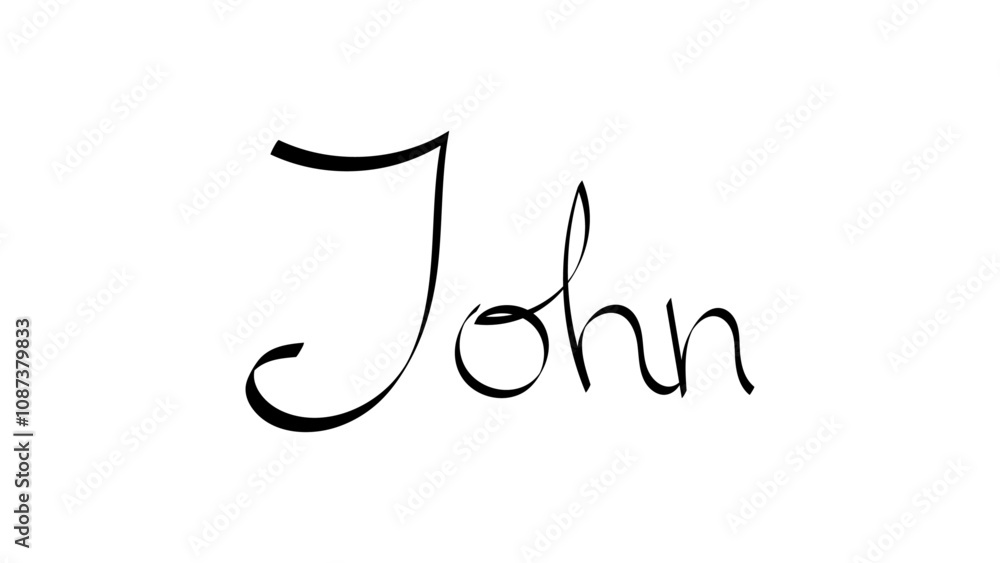 Black handwritten male name Black handwritten male name