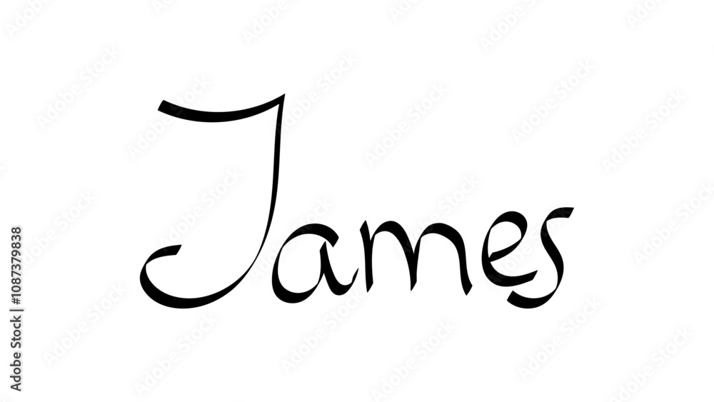 Black handwritten male name Black handwritten male name