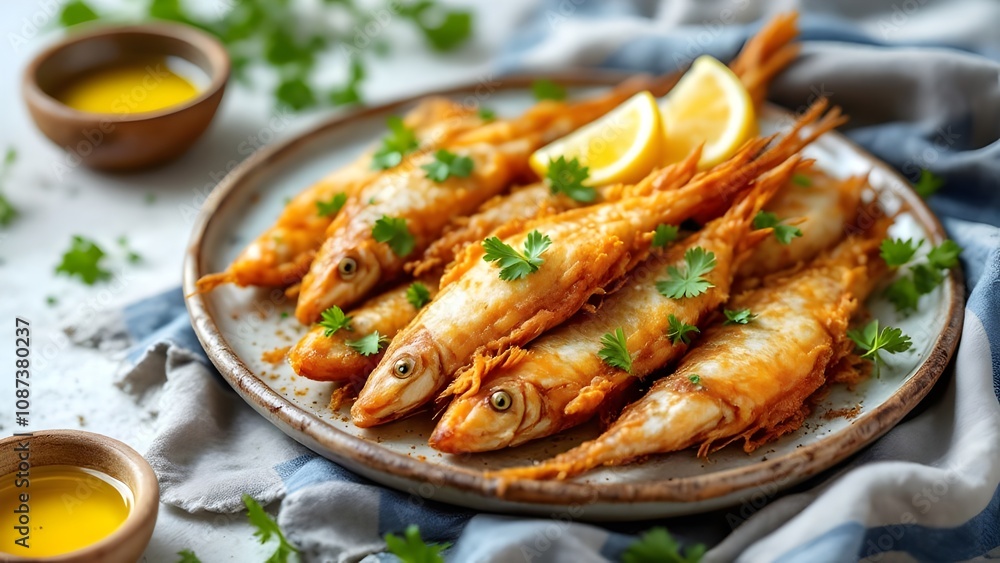 Atherina Tiganiti - Fried Whitebait Fish (Greek Cuisine) Atherina Tiganiti - Fried Whitebait Fish (Greek Cuisine)