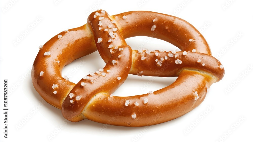 Fresh Soft Pretzel with Coarse Salt Toppings Fresh Soft Pretzel with Coarse Salt Toppings