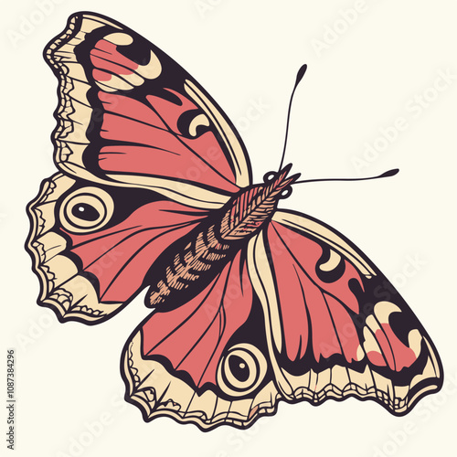 Adobe Illustrator Artwork hand draw beautiful butterfly illustration Background