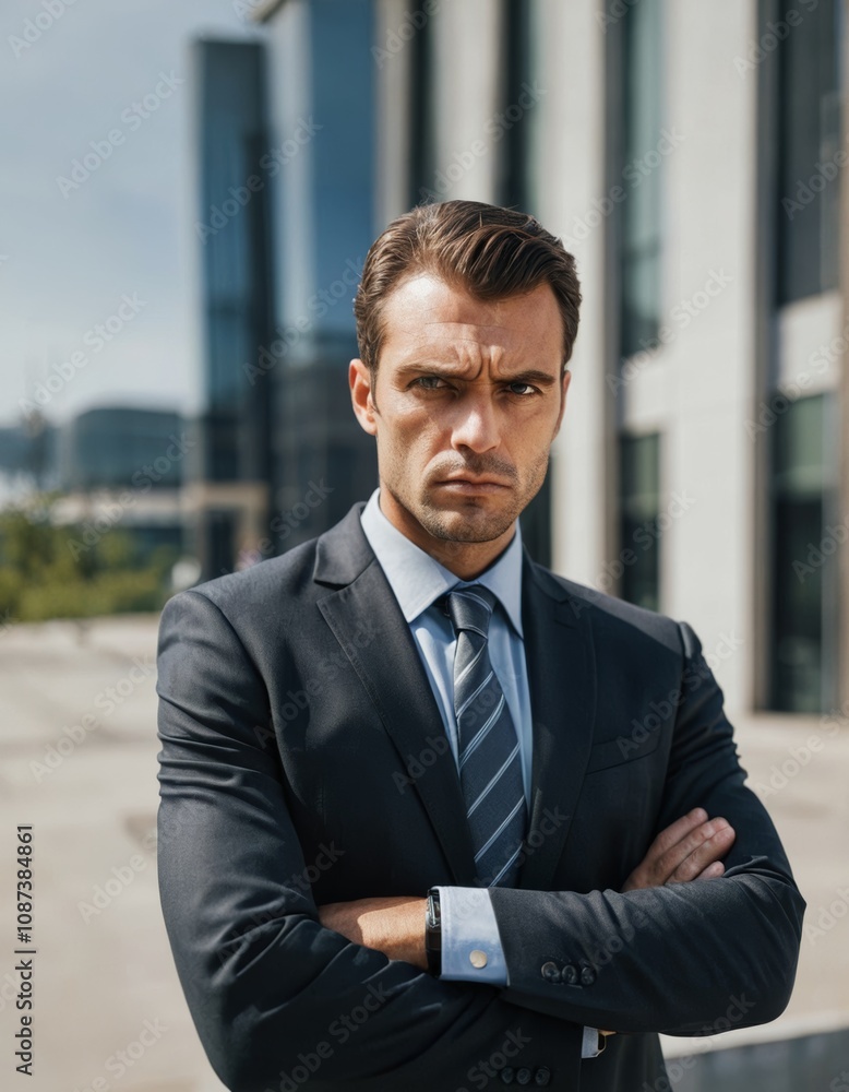 Portrait photo of a serious looking businessman Portrait photo of a serious looking businessman