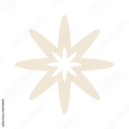 Primitive geometric form creative star