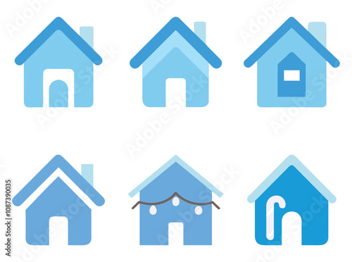 Home Icon Set Vector