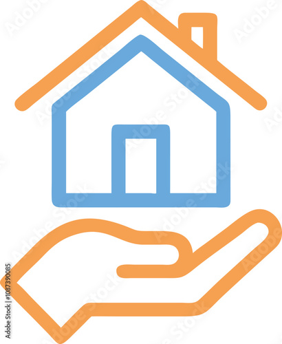 Insurance Concept Home Icon Vector