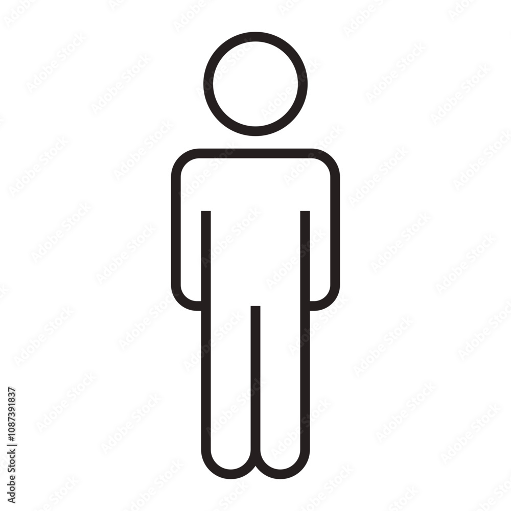 Person line icon. Person line icon.