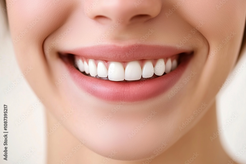 woman with a white smile showing her teeth. Concept of happiness and confidence woman with a white smile showing her teeth. Concept of happiness and confidence