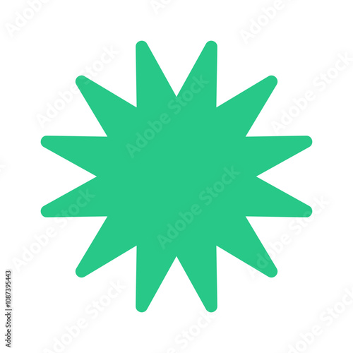 Aesthetic star brutalist geometric shape