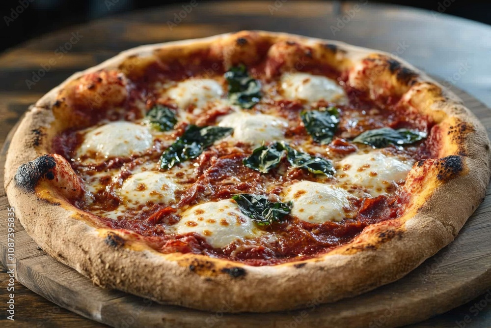 Delicious Pizza on Table Close Up Food Photography Delicious Pizza on Table Close Up Food Photography