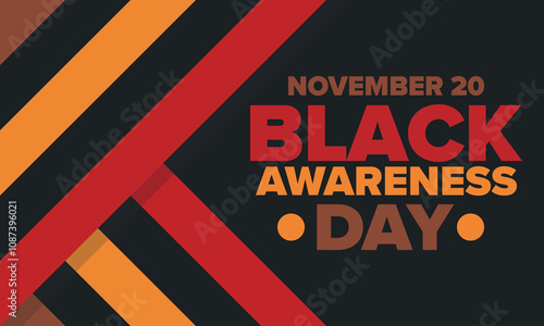 Black Awareness Day. Holiday in Brazil. Afro Brazilians. Celebrate awareness by the black community in November. African and brazilian culture. Black history art. Vector illustration