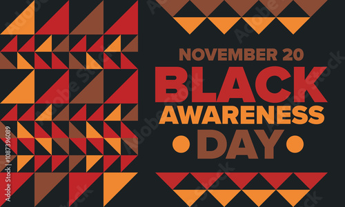 Black Awareness Day. Holiday in Brazil. Afro Brazilians. Celebrate awareness by the black community in November. African and brazilian culture. Black history art. Vector illustration