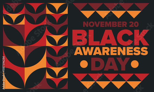 Black Awareness Day. Holiday in Brazil. Afro Brazilians. Celebrate awareness by the black community in November. African and brazilian culture. Black history art. Vector illustration