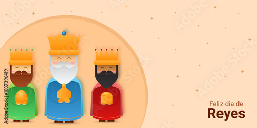 Vector illustration of Happy Epiphany social media template