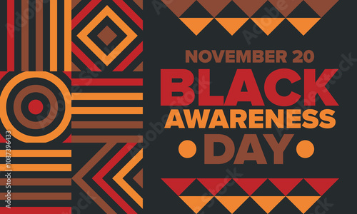 Black Awareness Day. Holiday in Brazil. Afro Brazilians. Celebrate awareness by the black community in November. African and brazilian culture. Black history art. Vector illustration