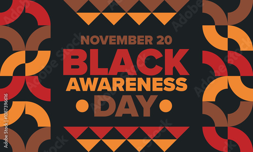 Black Awareness Day. Holiday in Brazil. Afro Brazilians. Celebrate awareness by the black community in November. African and brazilian culture. Black history art. Vector illustration