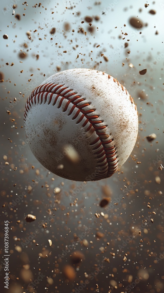 Close Up of a Baseball Flying Through the Air Covered in Dirt Close Up of a Baseball Flying Through the Air Covered in Dirt