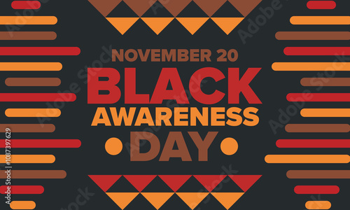 Black Awareness Day. Holiday in Brazil. Afro Brazilians. Celebrate awareness by the black community in November. African and brazilian culture. Black history art. Vector illustration
