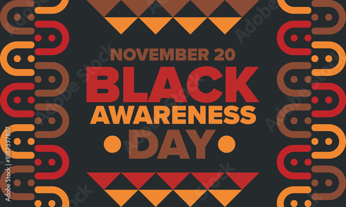 Black Awareness Day. Holiday in Brazil. Afro Brazilians. Celebrate awareness by the black community in November. African and brazilian culture. Black history art. Vector illustration