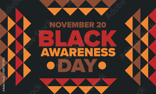 Black Awareness Day. Holiday in Brazil. Afro Brazilians. Celebrate awareness by the black community in November. African and brazilian culture. Black history art. Vector illustration