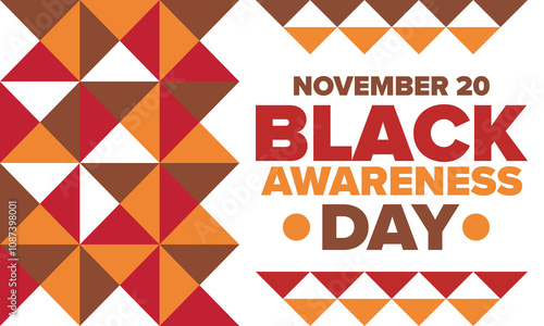 Black Awareness Day. Holiday in Brazil. Afro Brazilians. Celebrate awareness by the black community in November. African and brazilian culture. Black history art. Vector illustration
