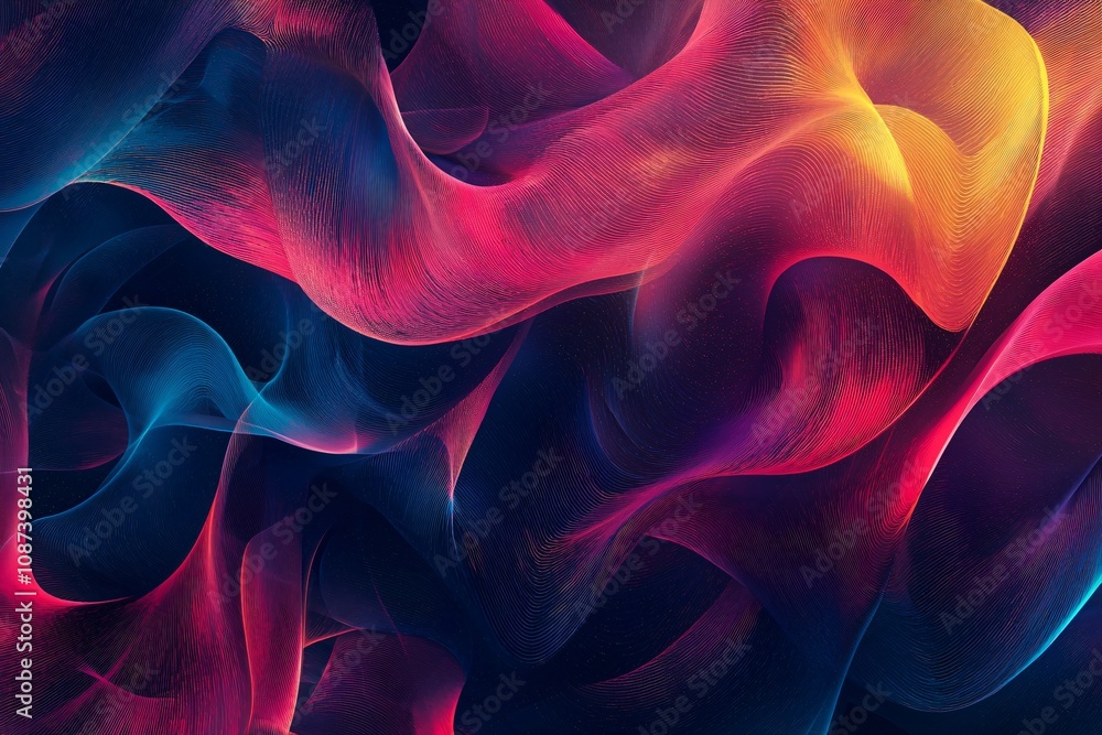 Obraz premium Vibrant Abstract Swirls of Color in Motion