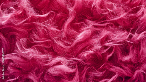 Pink fluffy fur texture, fabric wool material, soft fluffy animal hair, abstract natural wool pattern, background