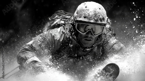 Thrill of winter sports captured in epic black and white photography