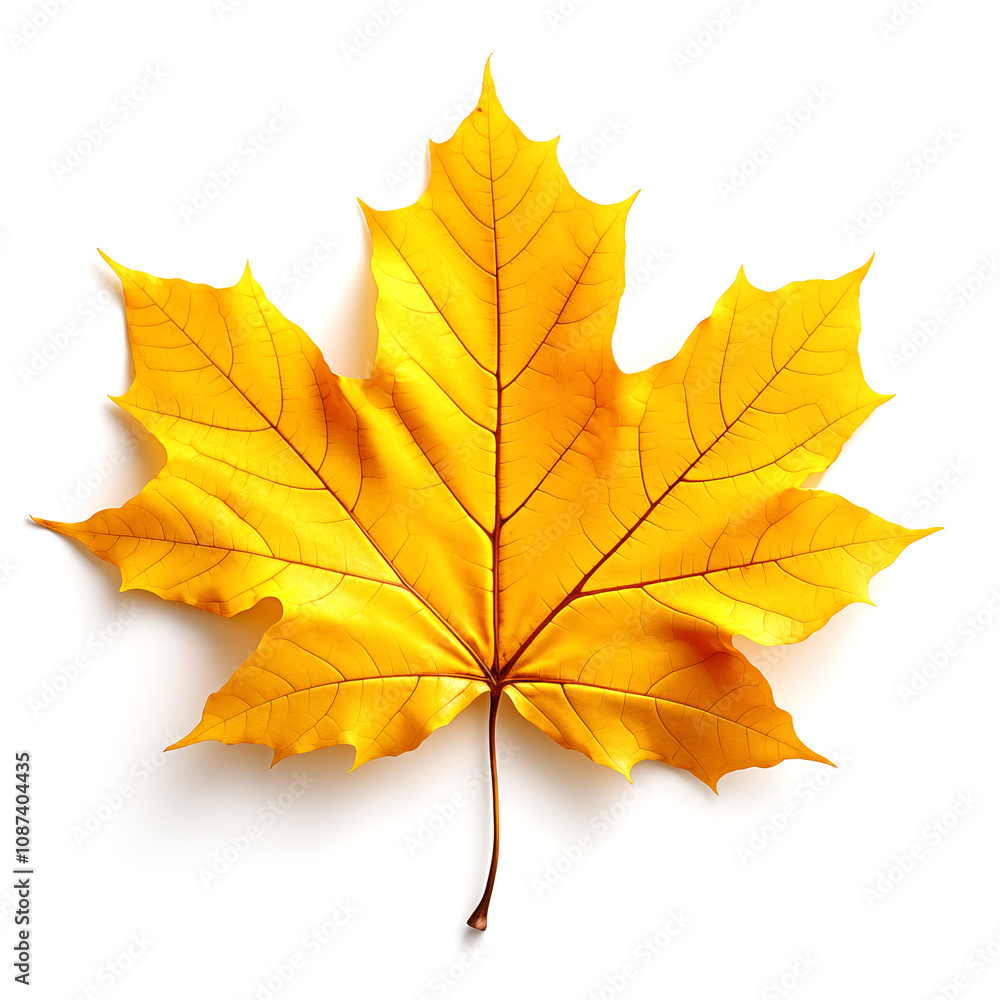 Fototapeta premium Colorful autumn maple leaf cut out