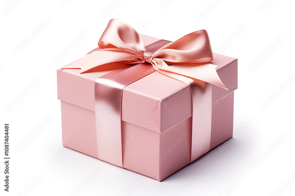 gift box with ribbon on white background. gift box with ribbon on white background.
