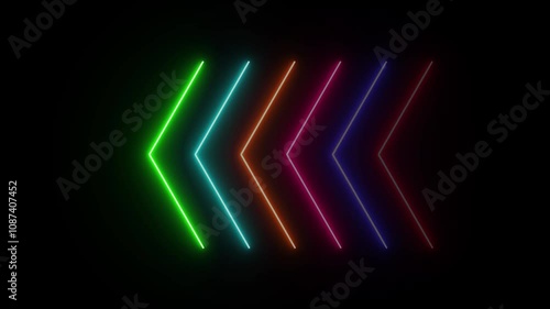 Wallpaper Mural Realistic arrow animation on black background. motion arrow icon. Torontodigital.ca