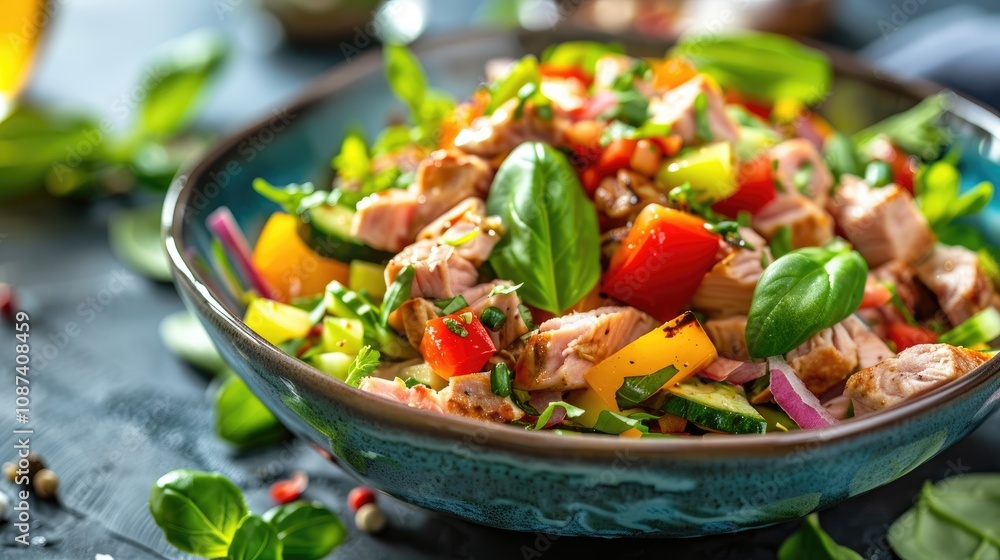 Salad with Tuna and Vegetables for Happiness Salad with Tuna and Vegetables for Happiness