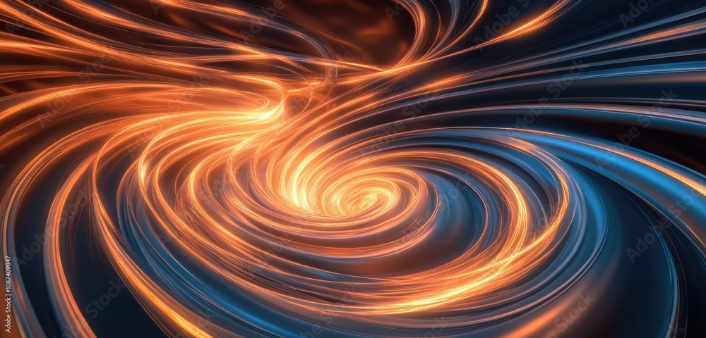 A captivating 3D composition of light trails spiraling outward, symbolizing the continuous flow of inspiration and creative energy. A captivating 3D composition of light trails spiraling outward, symbolizing the continuous flow of inspiration and creative energy.