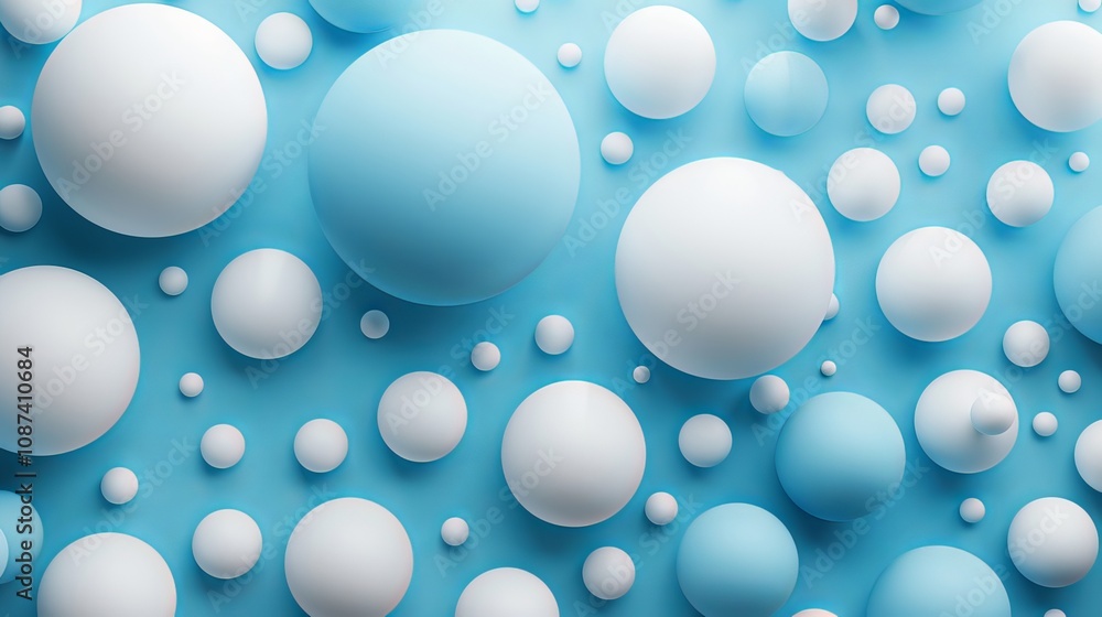Abstract blue and white sphere pattern on vibrant background. Concept of blue Monday Abstract blue and white sphere pattern on vibrant background. Concept of blue Monday