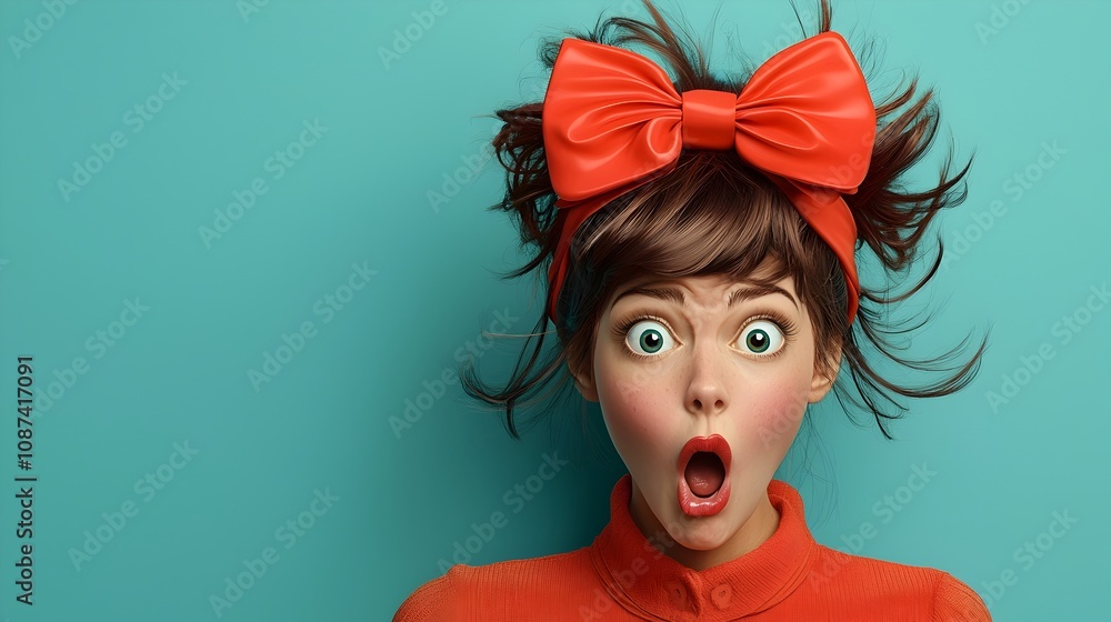 Animated Retro Pop Art Woman with Exaggerated Whimsical Facial Expressions and Saturated Psychedelic Color Palette Evoking 1970s Pop Art Animated Retro Pop Art Woman with Exaggerated Whimsical Facial Expressions and Saturated Psychedelic Color Palette Evoking 1970s Pop Art