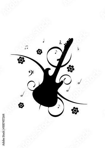guitar decoration icon
