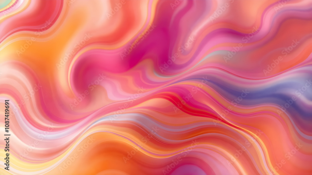 Fototapeta premium Abstract waves shape glowing colorful Background for banner, backdrop or texture for 3D mapping
