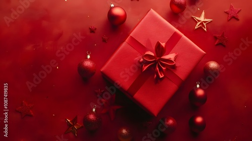 Realistic Christmas Themed Background with Copyspace.