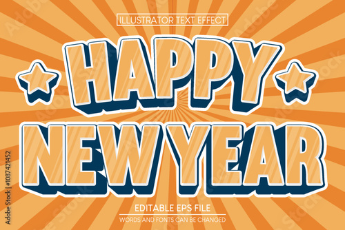 New Year Promo Text Effect. editable text effect