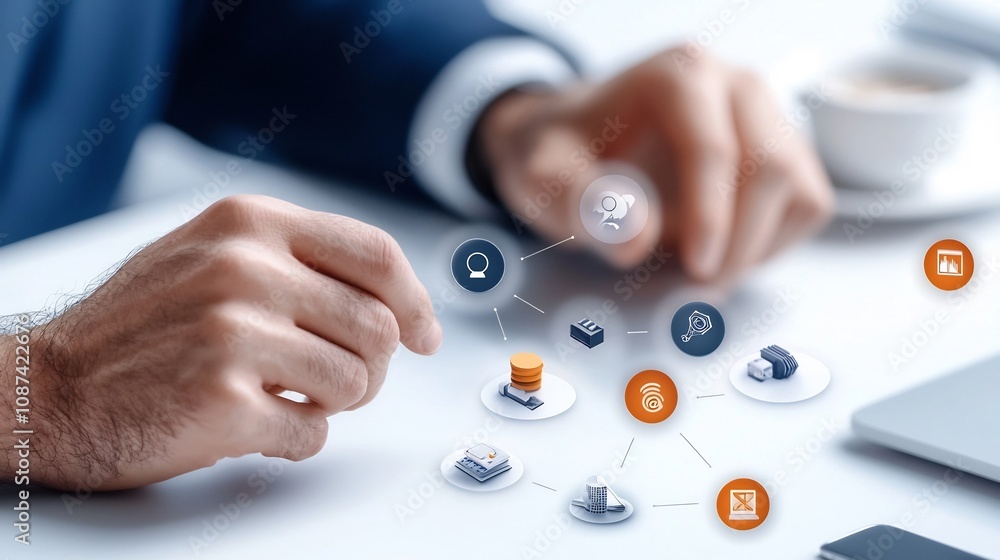 Decision Visual Flat design of a flowchart diagram depicting the various stages of an ...