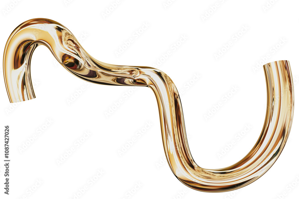 3D Gold Metallic Abstract Shape Objects, 3d rendering chrome gradient shape design element, futuristic, shiny design 3D Gold Metallic Abstract Shape Objects, 3d rendering chrome gradient shape design element, futuristic, shiny design