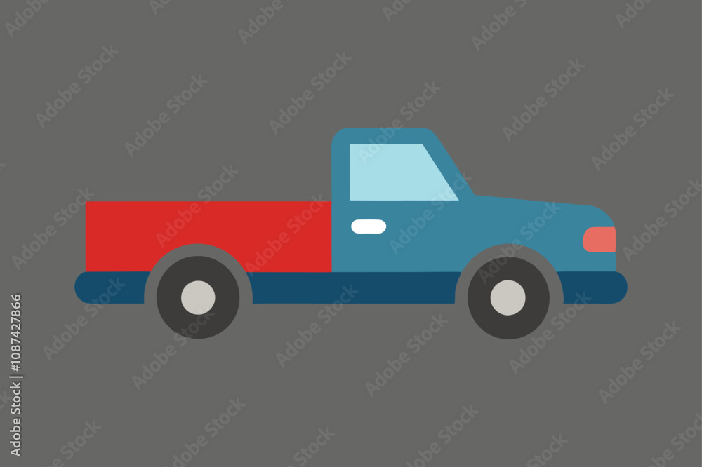 Trendy Pickup Truck icon vector art illustration. Trendy Pickup Truck icon vector art illustration.