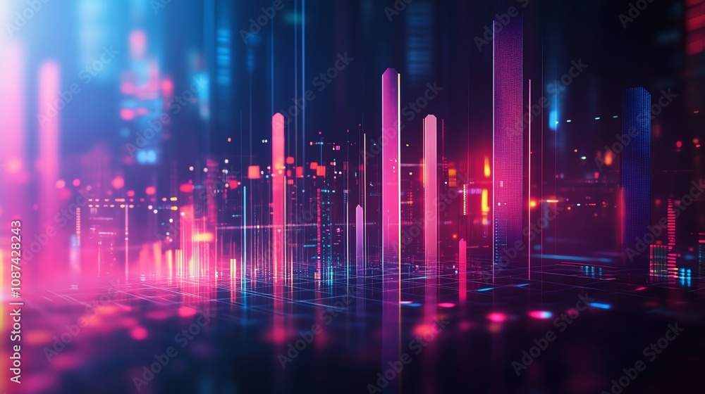 Detailed bar chart report with financial data, isolated on a clean background with room for text. Detailed bar chart report with financial data, isolated on a clean background with room for text.