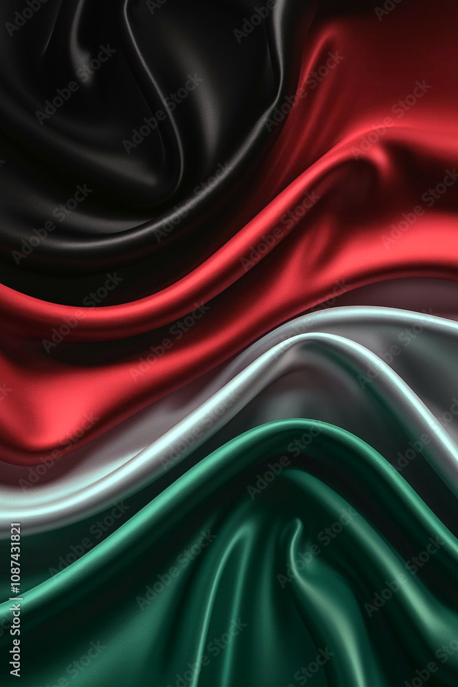 Striking digital art with silky gradients of black red and green blending effortlessly to create a vibrant and dynamic composition symbolizing harmony and strength. Striking digital art with silky gradients of black red and green blending effortlessly to create a vibrant and dynamic composition symbolizing harmony and strength.