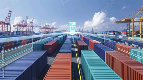 Wallpaper Mural smart containers being tracked in real-time as they move through the port Torontodigital.ca