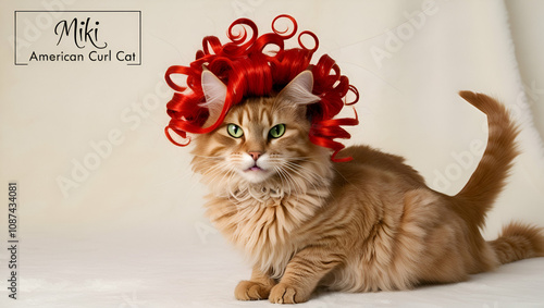 Phoenix: A stunning American Curl cat named Miki sits