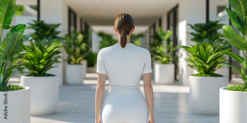 Modern Real Estate Concept with Avatars in Space Modern Real Estate Concept with Avatars in Space
