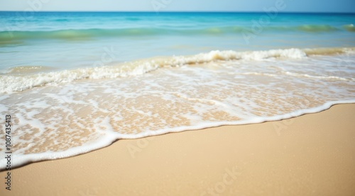 Serene beach with gentle waves