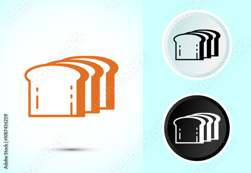 Bread Icon Design Illustration, Bakery Icon