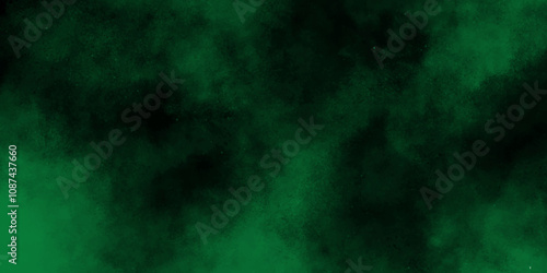 abstract cloud and vapor texture background. Black and Green smoke aquarelle smudge illustration smooth grungy smokey light green colors ink glow. green color powder explosion	

