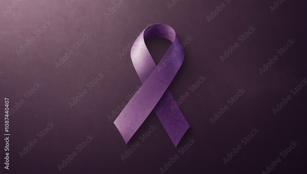 violet ribbon symbol. illustration concept for world cancer day violet ribbon symbol. illustration concept for world cancer day